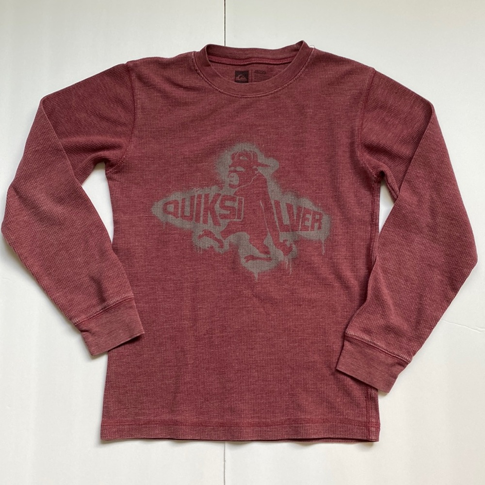 Boys Thermal Long Sleeve Shirt Quiksilver Size Small